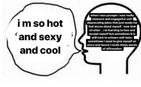 a head boasts despite inner insecurities